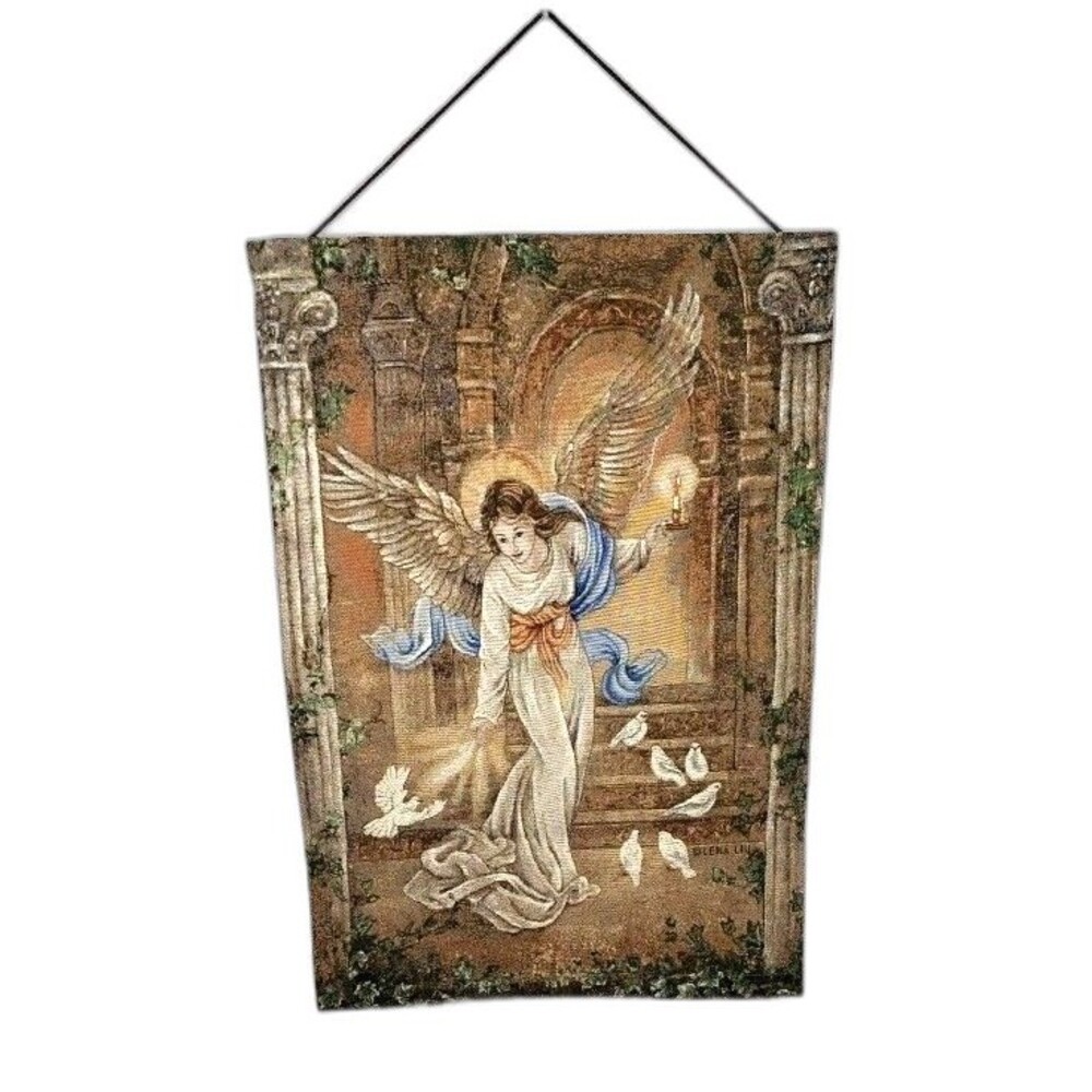 Lena Liu Angel Of Light Tapestry Wall Hanging Made In USA Tag Attached